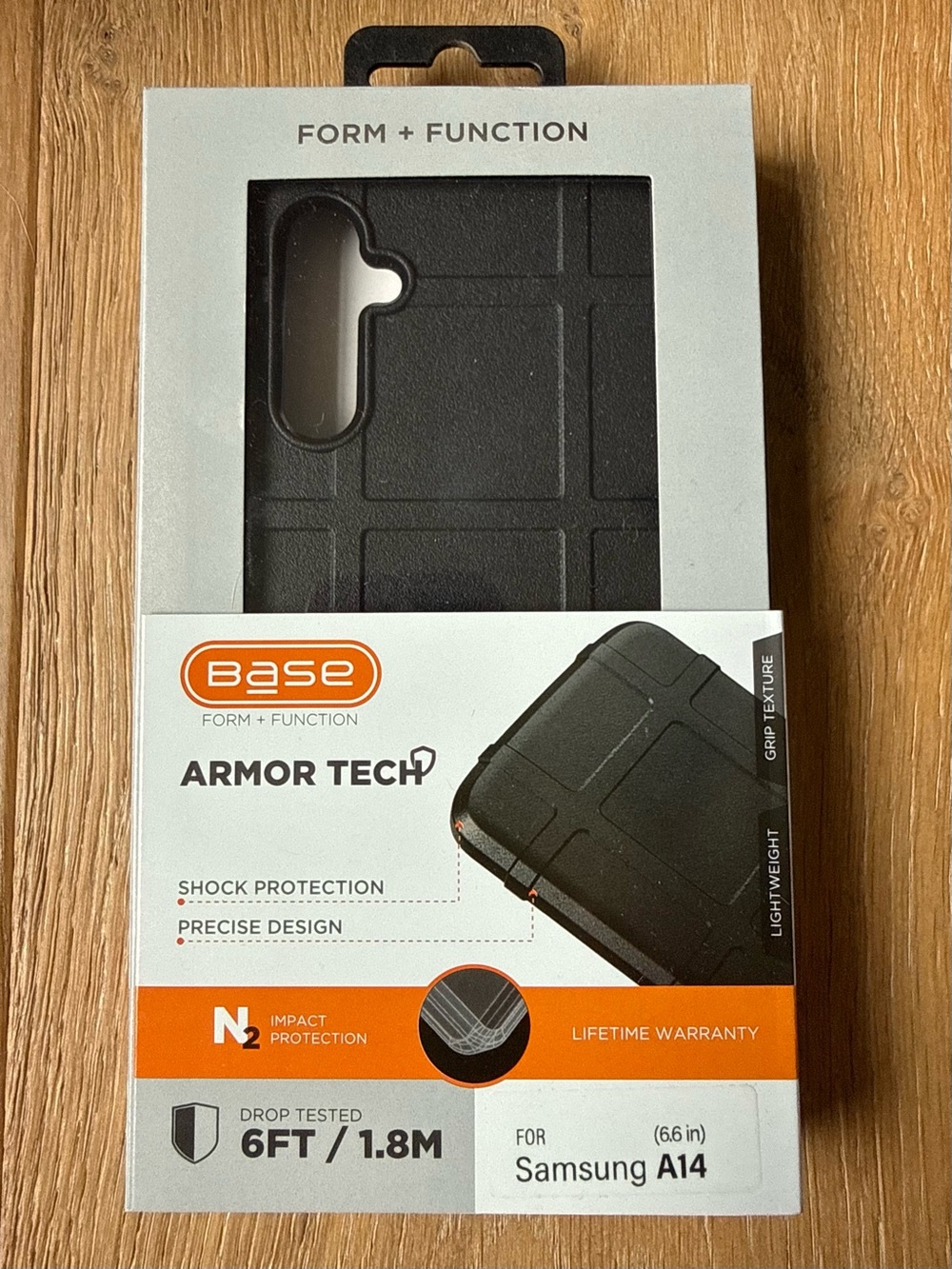 New abase Armor Tech Black Case for Samsung A14 - Black Case